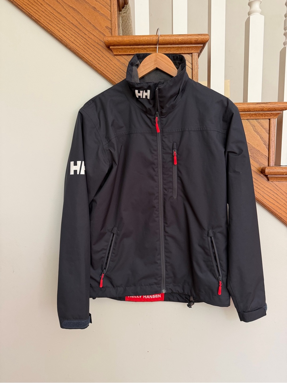 Helly Hansen Navy Jacket with Red Zip Accents